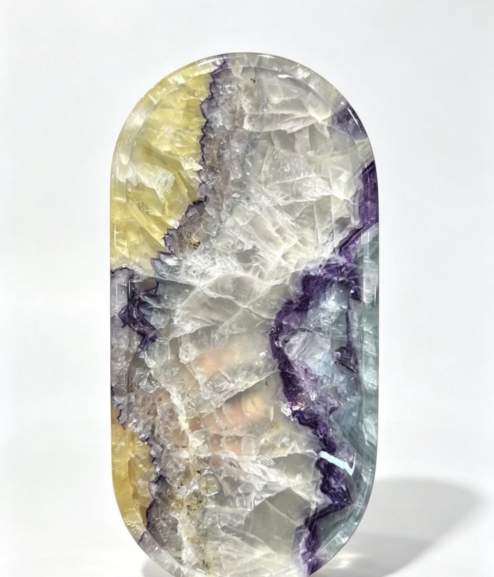 Purple Yellow Oval Plaque natural stone wholesale product