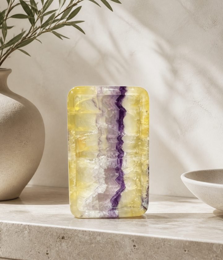 Purple Yellow Rectangular Plaque product view 2
