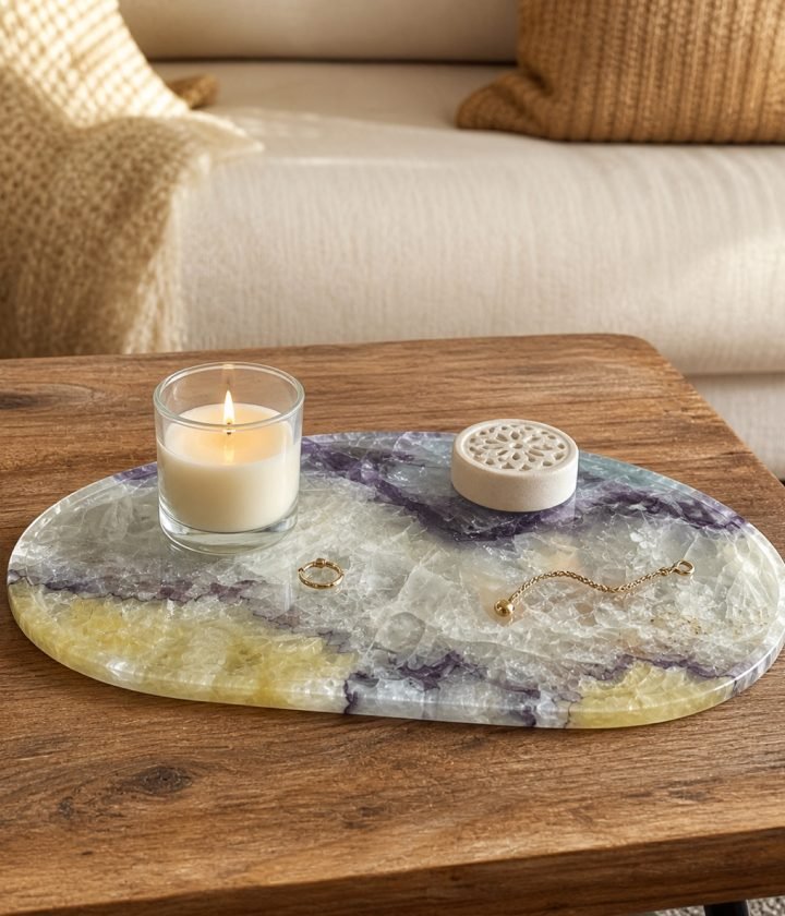 Purple Yellow Oval Plaque product view 3