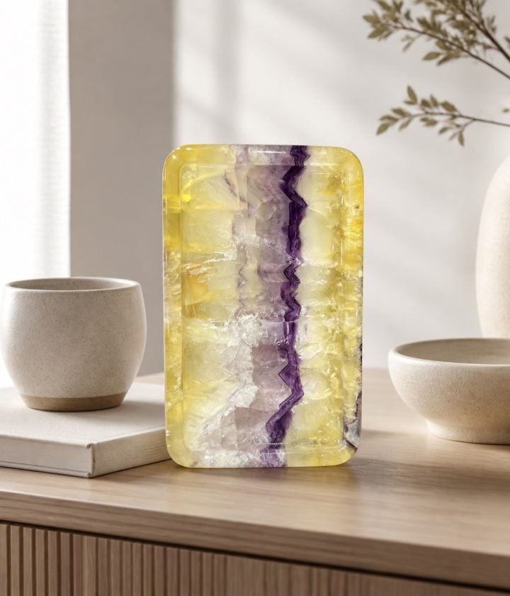 Purple Yellow Rectangular Plaque product view 4