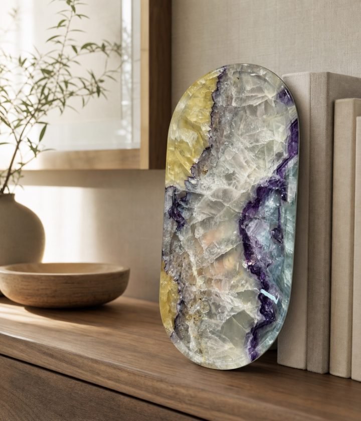 Purple Yellow Oval Plaque product view 5